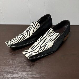 Fiesso Men's Zebra Shoes Italian Leather Size 43 US 10
